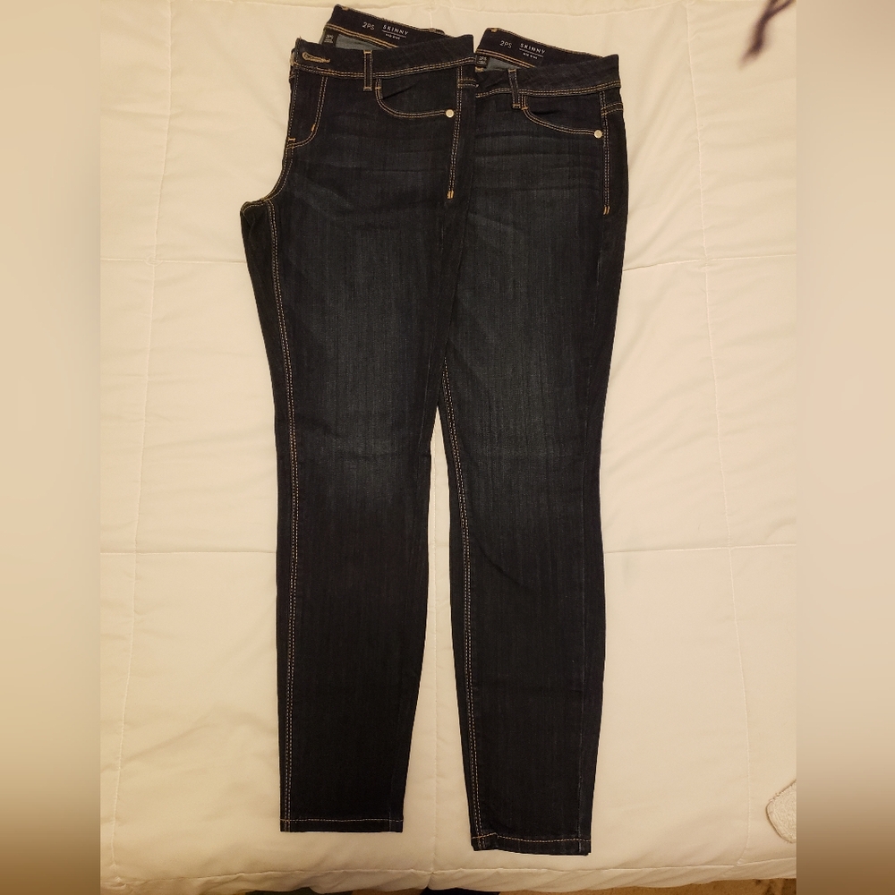 Petite Simply Vera Vera Wang Skinny Mid Rise Jeans